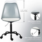 Acrylic Swivel adjustable height Armless Home office Rolling Chair