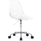 Acrylic Swivel adjustable height Armless Home office Rolling Chair