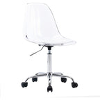 Acrylic Swivel adjustable height Armless Home office Rolling Chair
