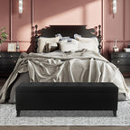 Adeco 50 Bonded Leather Storage Ottoman Bench