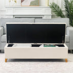 Adeco 50 Bonded Leather Storage Ottoman Bench