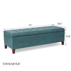 Adeco 50 Bonded Leather Storage Ottoman Bench