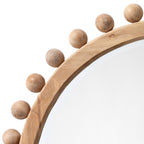Alden Décor Orion Round Wood Mirror, Natural