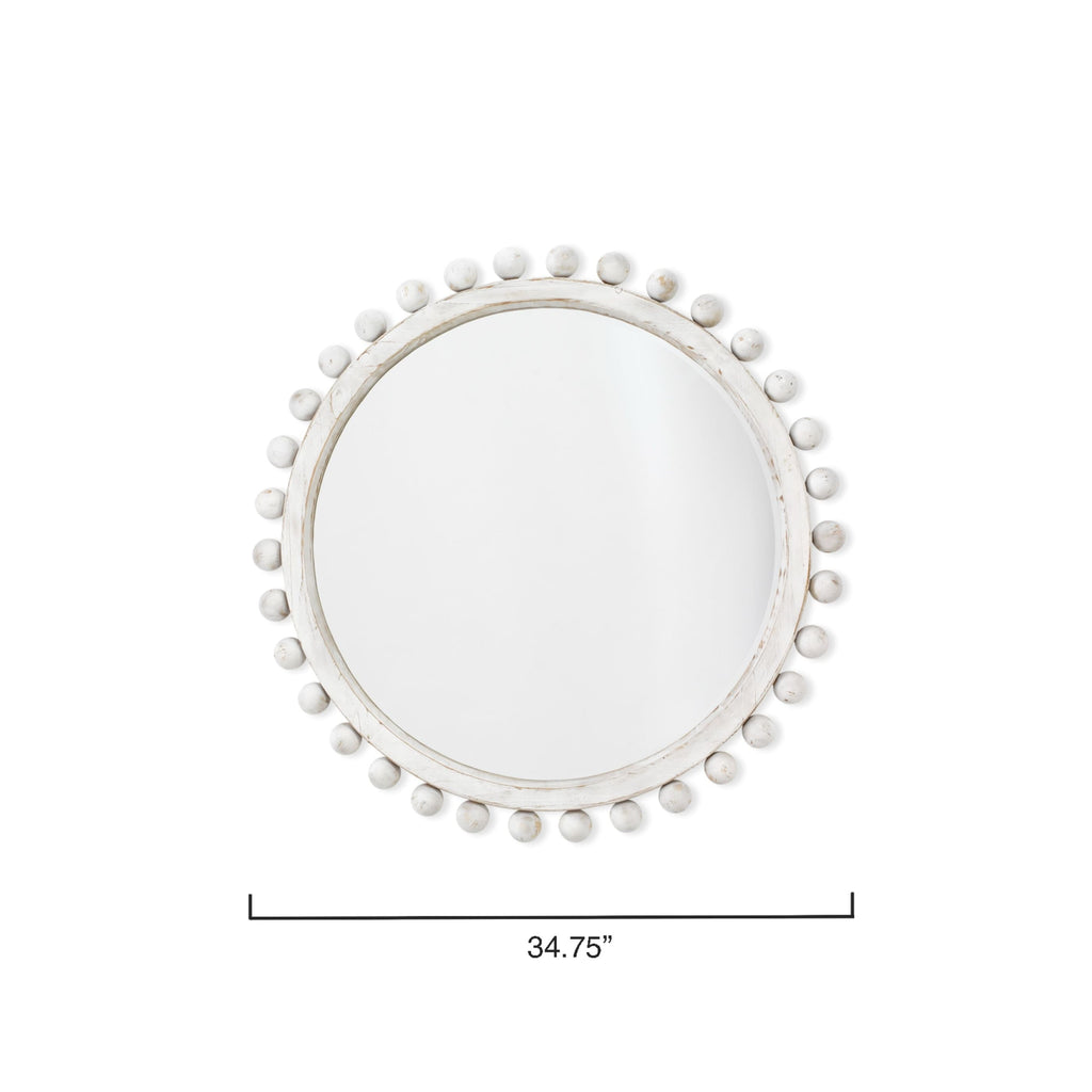 Alden Décor Orion Round Wood Mirror, Natural