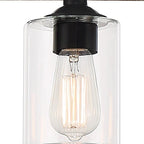 Allegray 52in Farmhouse 7-light Linear Chandelier Rectangle Kitchen Island Pendant