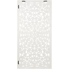 Allen White Washed Hand Carved 48x28-inch Wall Panel with Mirror Inlay