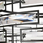 Anita Drum Shade Chandelier with Clear Glass Prism