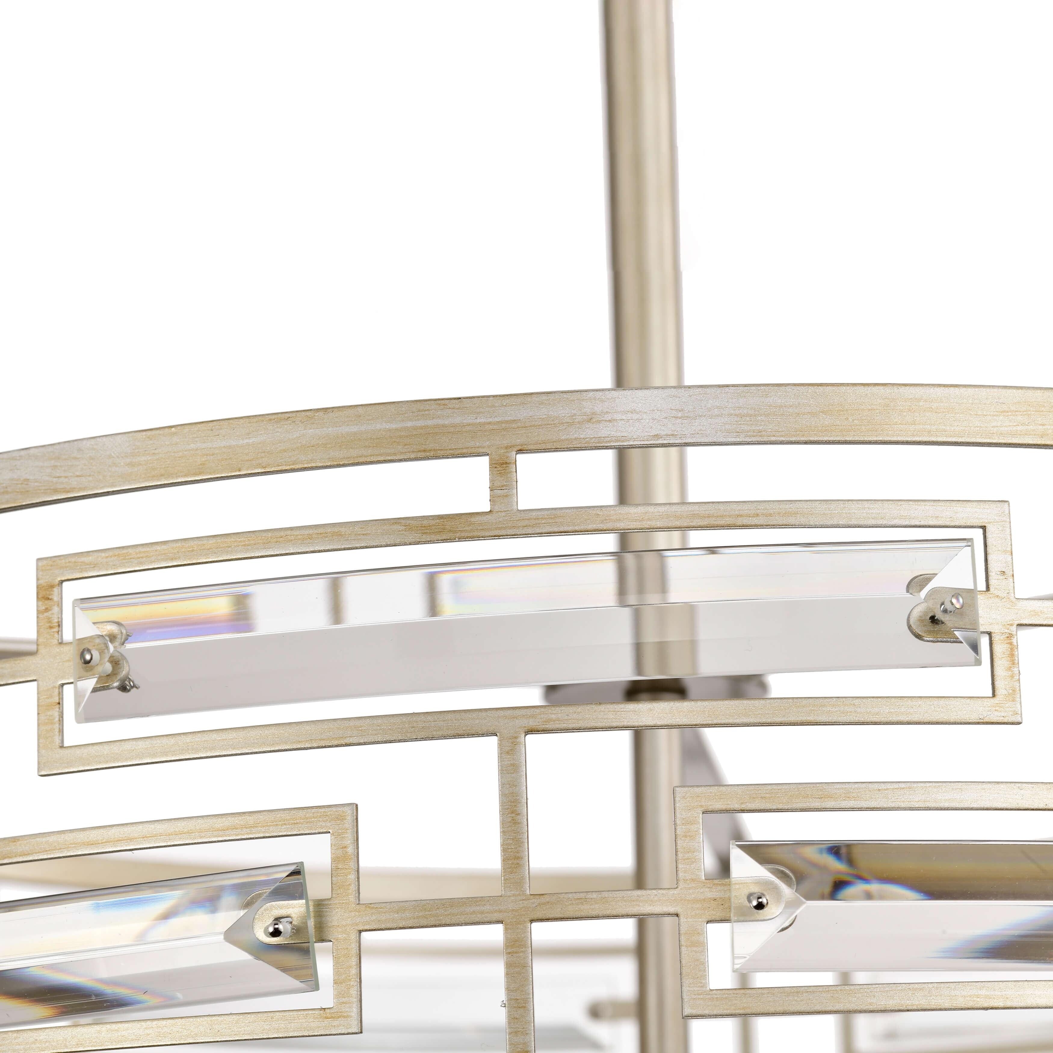 Anita Drum Shade Chandelier with Clear Glass Prism