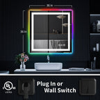 Anti-Fog RGB Backlit & LED Frontlit Bathroom Mirror
