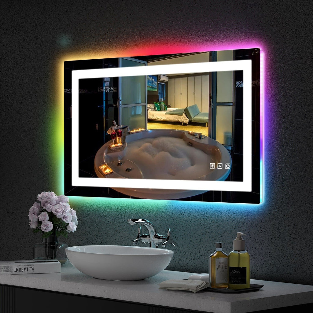 Anti-Fog RGB Backlit & LED Frontlit Bathroom Mirror