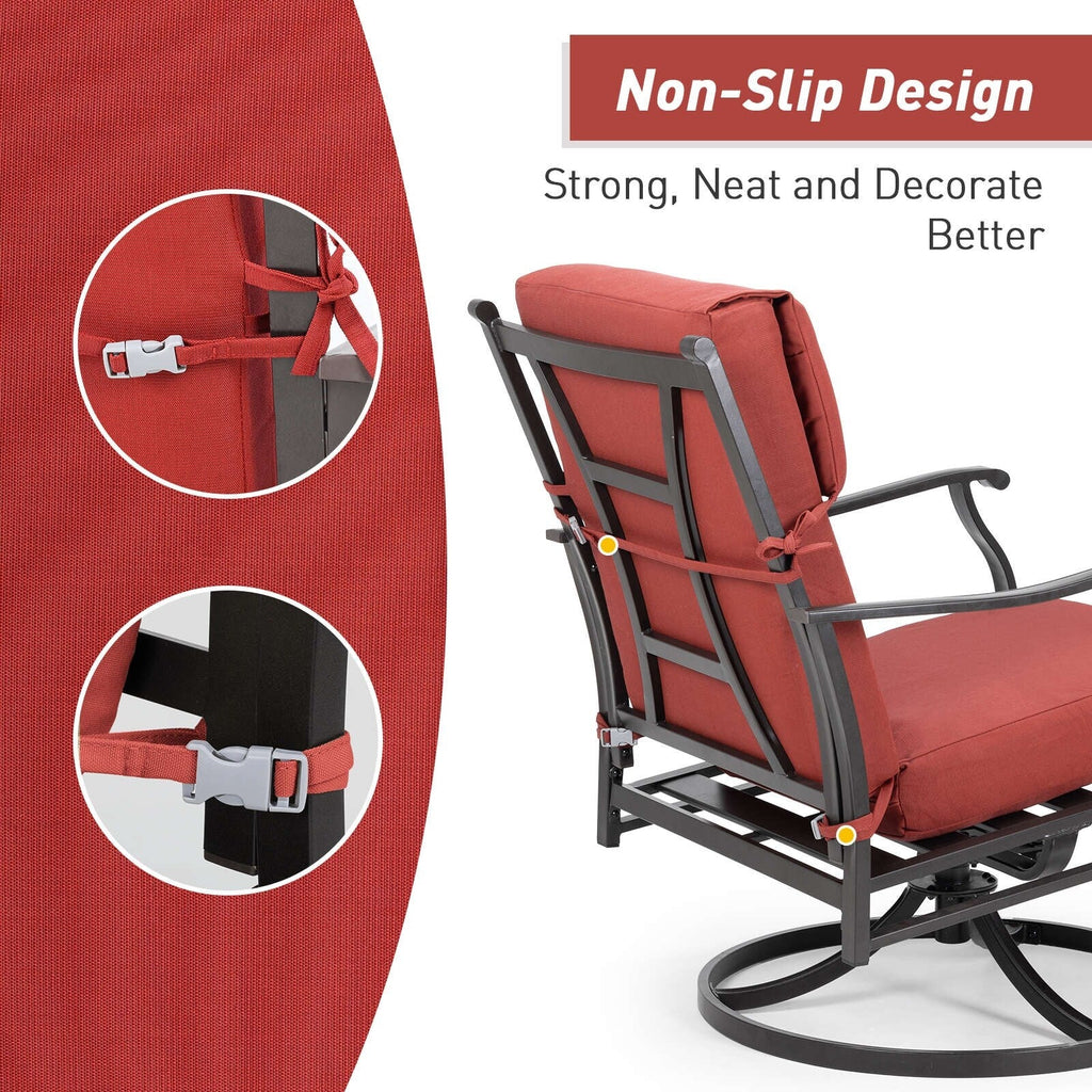 Aoodor Patio High Back Chair Cushions Set of 4, 46x21x4 Inches(Only Cushions)