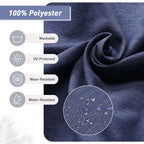 Aoodor Patio High Back Chair Cushions Set of 4, 46x21x4 Inches(Only Cushions)