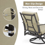 Aoodor Patio High Back Chair Cushions Set of 4, 46x21x4 Inches(Only Cushions)