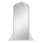 Arched Full-Length Solid Wood Carving Floor Mirror