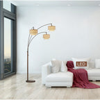 Artiva Lumiere III Arc Antique Bronze LED Floor Lamp