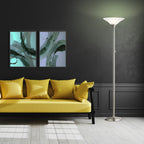 Artiva USA 71 LED Torchiere Floor Lamp with Hammered Glass Shades - 71