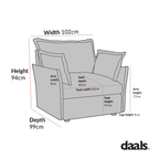 Byron Pillow Edge Mist Grey Boucle Modular Sofa, 1-Seater