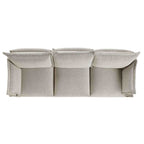 Byron Pillow Edge Mist Grey Boucle Modular Sofa, 3-Seater