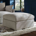 Byron Mist Grey Boucle Pouffe