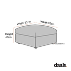 Byron Beige Fabric Pouffe