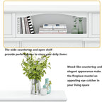 BOSSIN 43 Electric Fireplace with Mantel, 23 inch Electric Fireplace Insert,Freestanding TV Stand with Fireplace Wooden Firebox