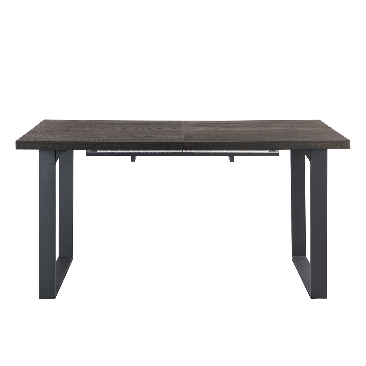 BERN 6-8 Seater Dark Oak Extending Dining Table with Metal Legs