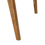 ASCONA White Marble Effect 6-Seater Dining Table with Solid Oak Legs