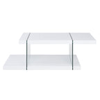 Albion White High Gloss and Glass Coffee Table