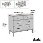 Carnaby 2 over 2 Chest of Drawers