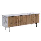 Aspen Oak and Marble Effect 150cm Wide TV Unit