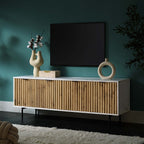 Aspen Oak and Marble Effect 150cm Wide TV Unit