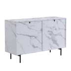 Aspen Oak and Marble Effect 6-Drawer Chest of Drawers
