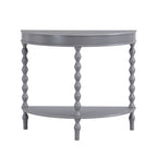 Aldwinke Dark Grey Bobbin Demilune Console Table
