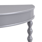 Aldwinke Dark Grey Bobbin Demilune Console Table