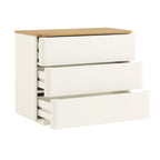 Agnes Curved Edge Chest of 3 Drawers, White