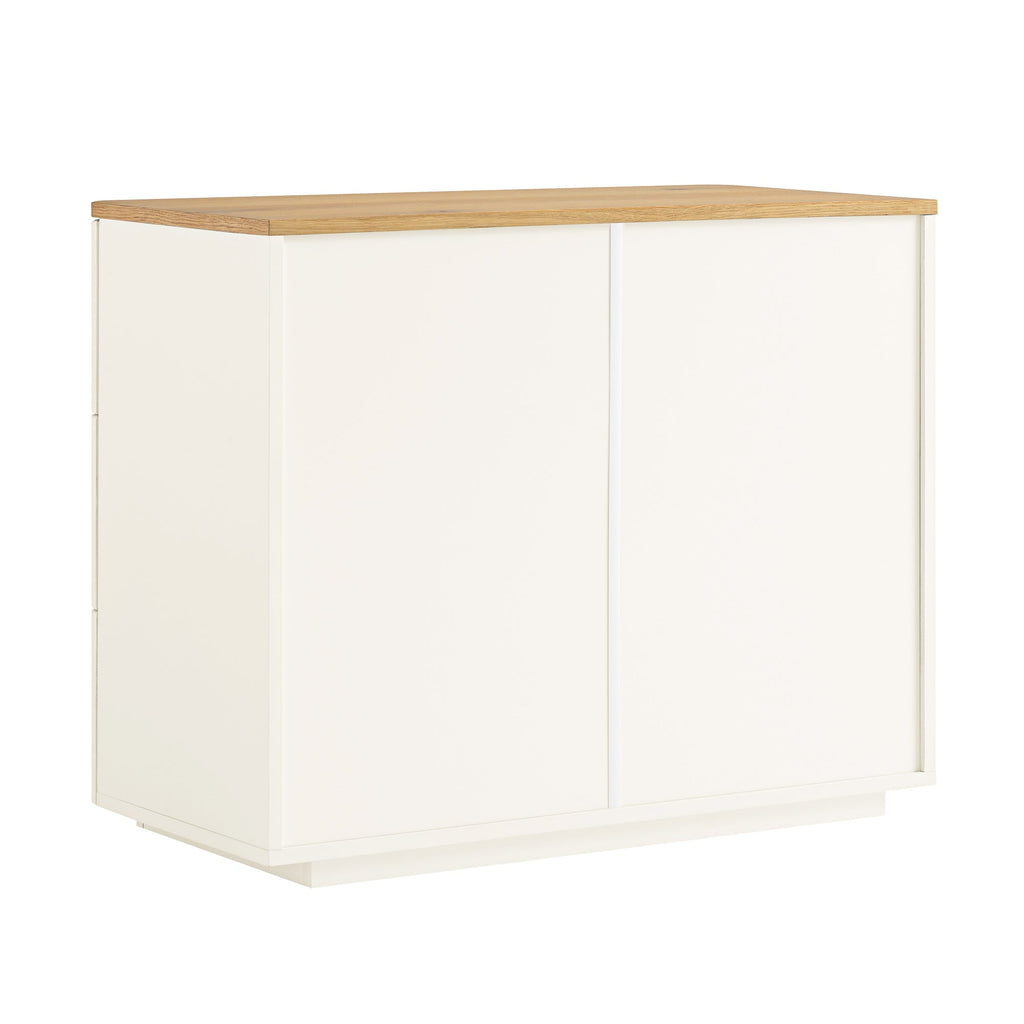 Agnes Curved Edge Chest of 3 Drawers, White