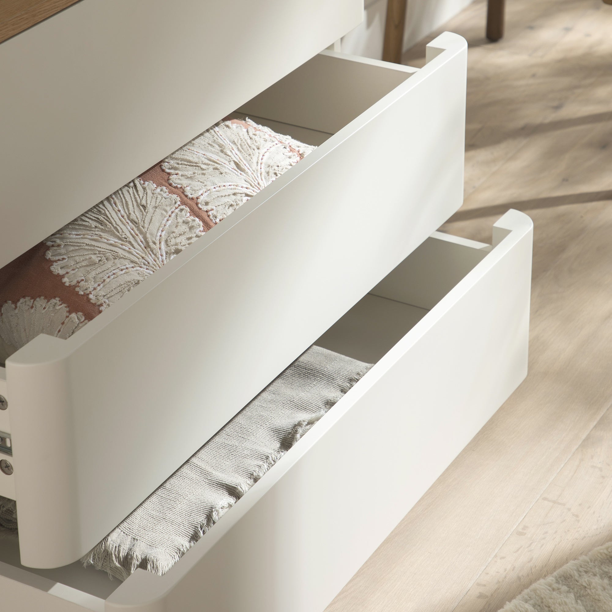 Agnes Curved Edge Chest of 3 Drawers, White