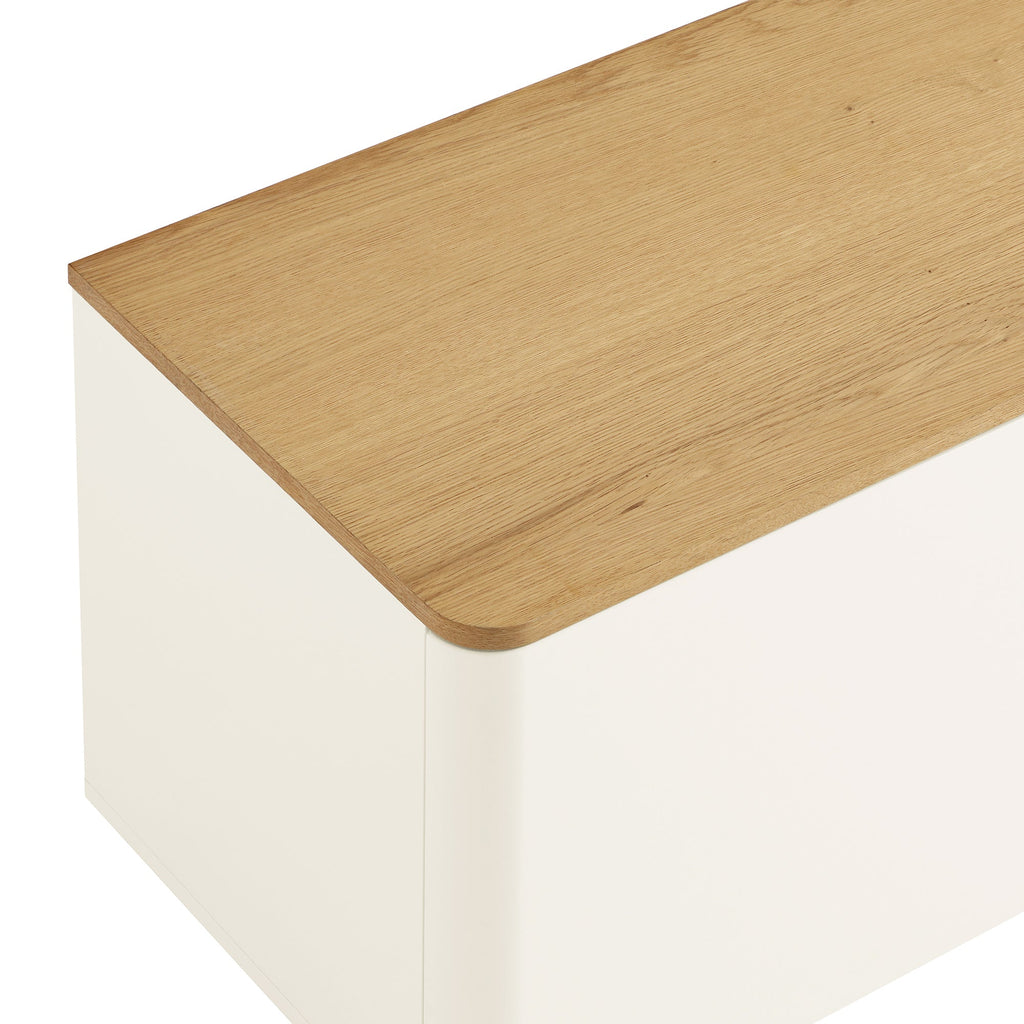 Agnes Curved Edge 150cm Wide TV Unit, White