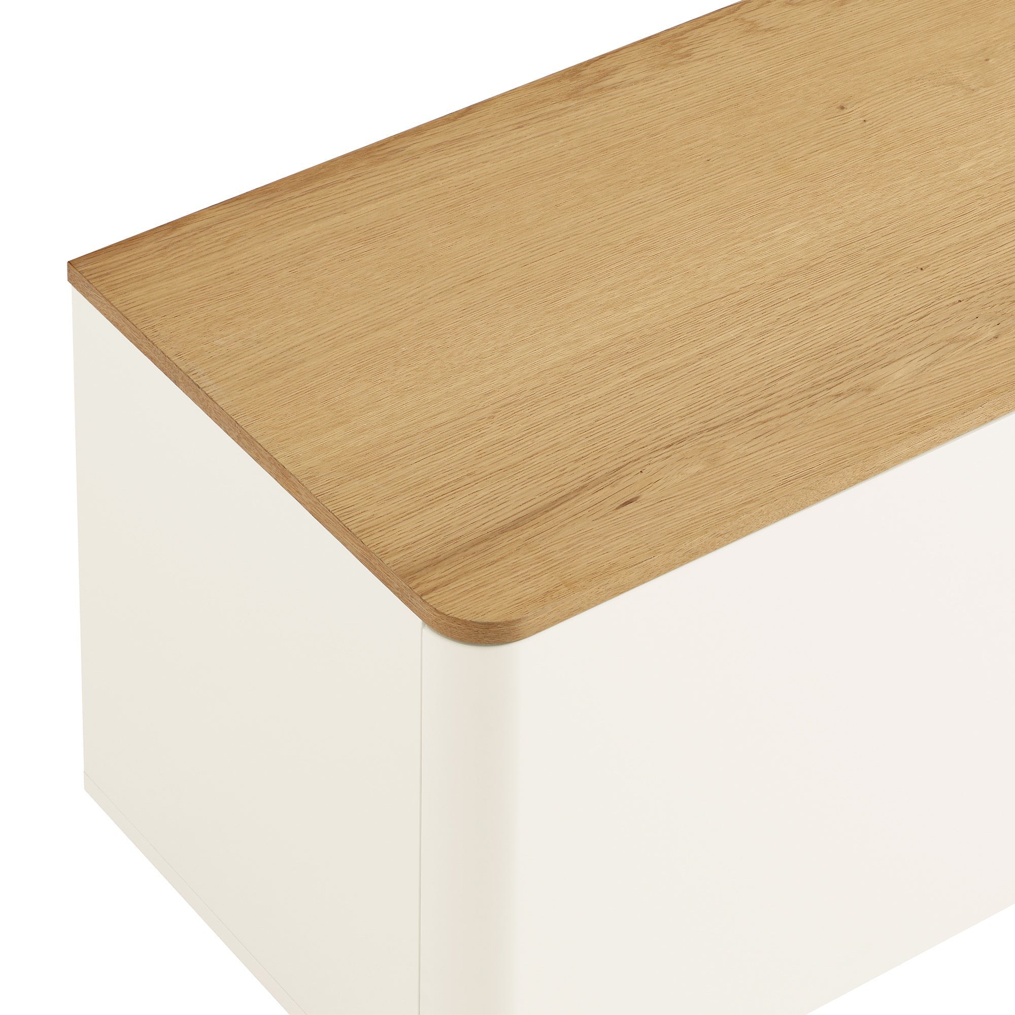 Agnes Curved Edge 150cm Wide TV Unit, White