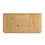 Agnes Curved Edge 2 Door 3 Drawer Wide Sideboard, Natural