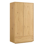 Agnes Curved Edge Double Wardrobe, Natural