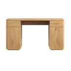 Agnes Curved Edge Desk with Storage, Natural
