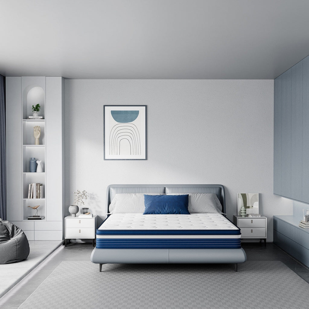 SweDrea 10in. Innerspring Hybrid Pressure Relief and Cooling Plush Mattress with CertiPUR-US, SGS and OEKO-TEX Certified