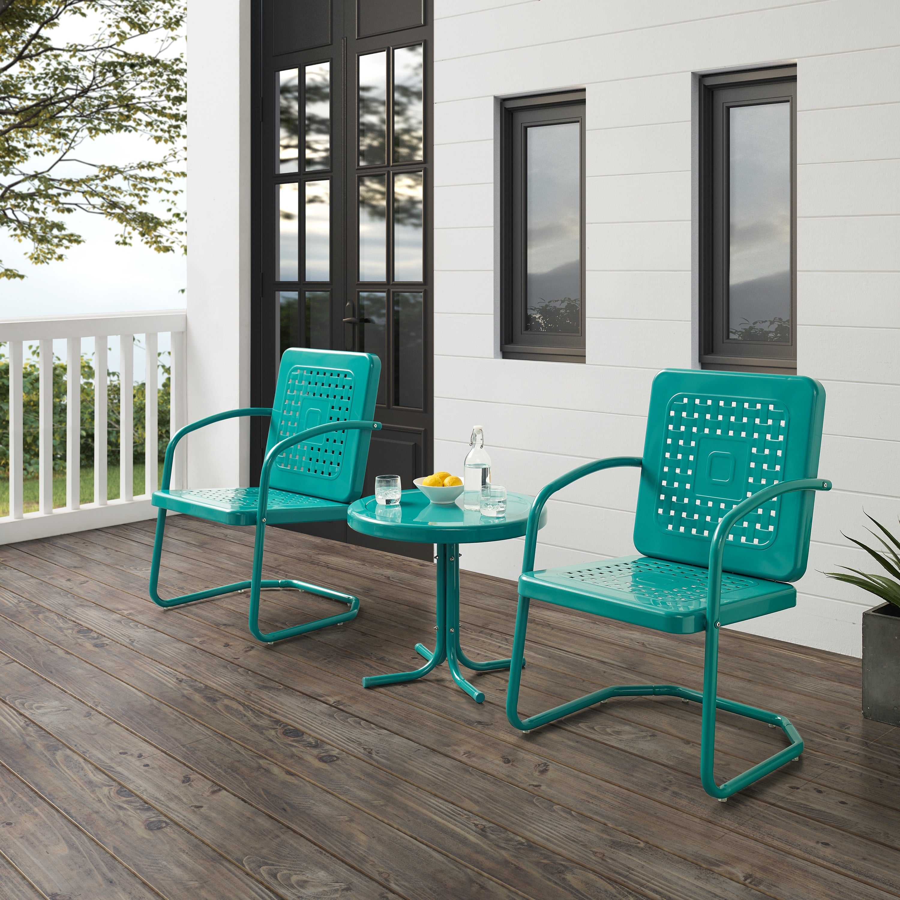 Crosley Bates 3Pc Outdoor Chair Set - 84 W x 22 D x 35 H