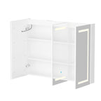 Bathroom Medicine Cabinet LED Mirror Anti-Fog 6000K Wall Cabinet White
