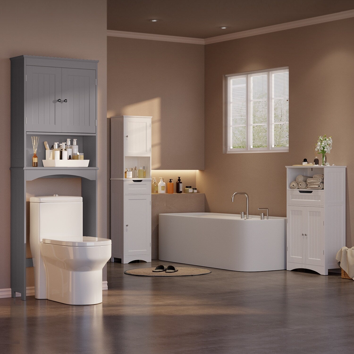 Bathroom Storage Cabinet, Toilet Storage Cabinet, Bathroom Shelf Over The Toilet, Space Saver Toilet