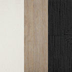 Beacon Bohemian Boucle Bar Stool, Upholstered Counter Height Chair with Solid Wood Frame and Woven Seagrass Back