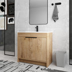 Beingnext 24/30/36 Bathroom Vanity with Sink, Freestanding Bathroom Vanity with Soft Close Door and Adjustable Shelf