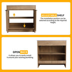 Beingnext 24/30/36 Bathroom Vanity with Sink, Freestanding Bathroom Vanity with Soft Close Door and Adjustable Shelf