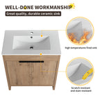Beingnext 24/30/36 Bathroom Vanity with Sink, Freestanding Bathroom Vanity with Soft Close Door and Adjustable Shelf